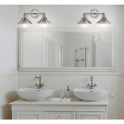 July Two-Light Bathroom Vanity Fixture - Nickel