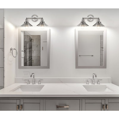 July Two-Light Bathroom Vanity Fixture - Nickel