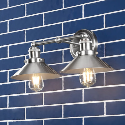 July Two-Light Bathroom Vanity Fixture - Nickel
