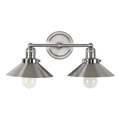 July Two-Light Bathroom Vanity Fixture - Nickel