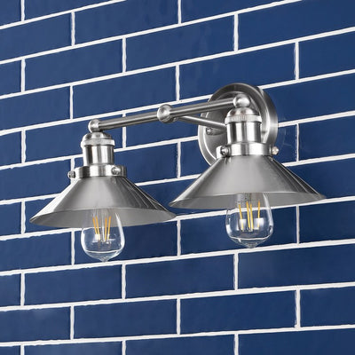 July Two-Light Bathroom Vanity Fixture - Nickel