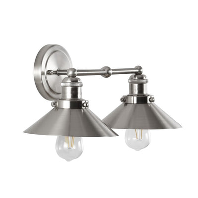 July Two-Light Bathroom Vanity Fixture - Nickel
