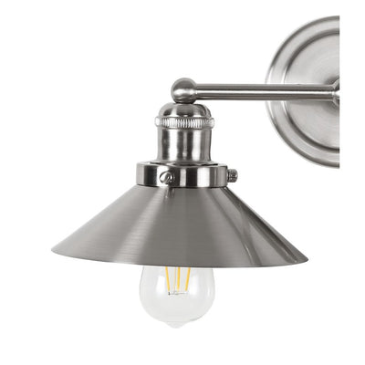July Two-Light Bathroom Vanity Fixture - Nickel