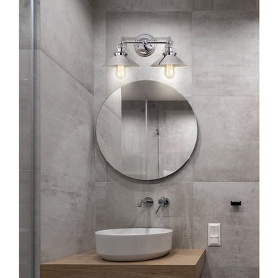 June Two-Light Bathroom Vanity Fixture - Chrome