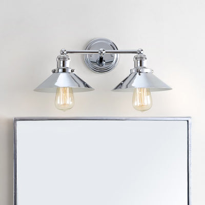June Two-Light Bathroom Vanity Fixture - Chrome
