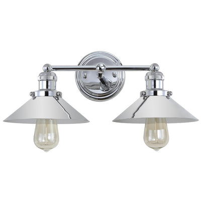 June Two-Light Bathroom Vanity Fixture - Chrome