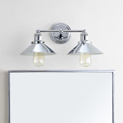 June Two-Light Bathroom Vanity Fixture - Chrome