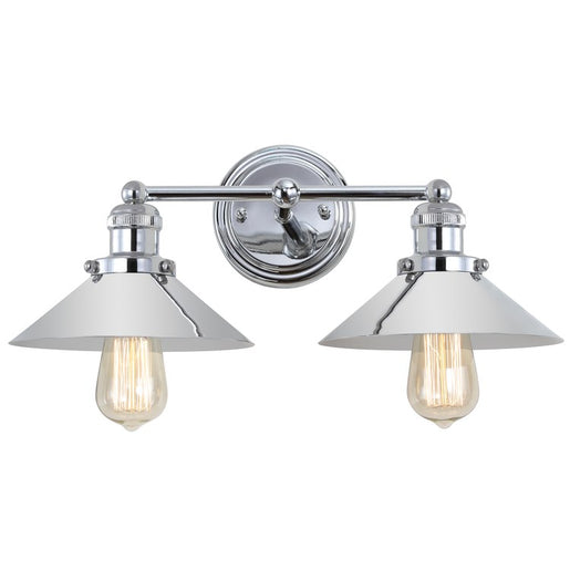 June Two-Light Bathroom Vanity Fixture - Chrome