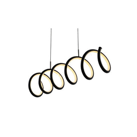 Ali 31' LED Linear Pendant - Black