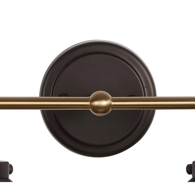 July Two-Light Bathroom Vanity Fixture - Oil Rubbed Bronze/Brass Gold