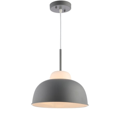 Simon Single-Light Pendant - Gray and White