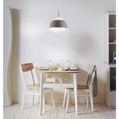 Simon Single-Light Pendant - Gray and White