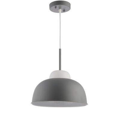 Simon Single-Light Pendant - Gray and White