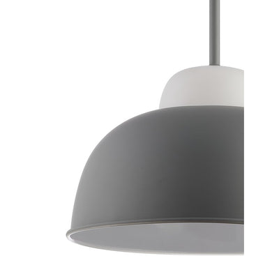 Simon Single-Light Pendant - Gray and White