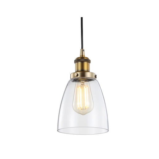 Cleo Single-Light Pendant - Brass Gold