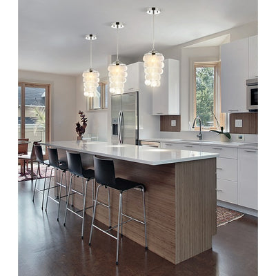Cayla Single-Light LED Pendant - White