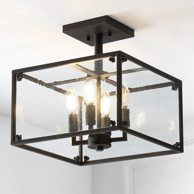 Paysan Four-Light LED Semi-Flush Mount Ceiling Fixture - Oil Rubbed Bronze