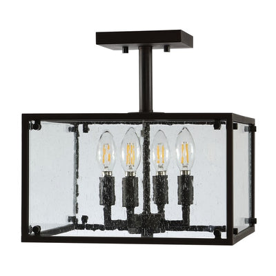 Paysan Four-Light LED Semi-Flush Mount Ceiling Fixture - Oil Rubbed Bronze