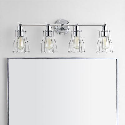 Evelyn Four-Light Bathroom Vanity Fixture - Chrome