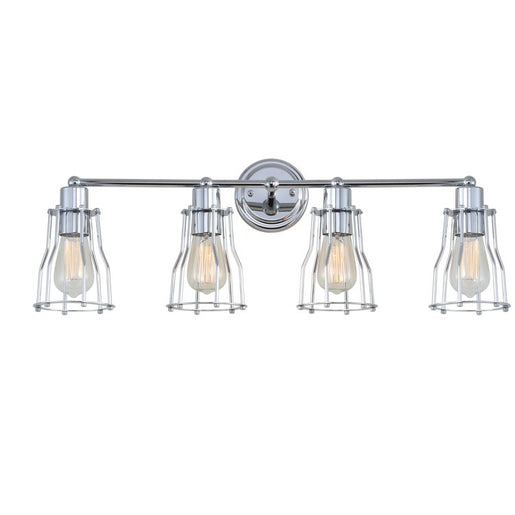 Evelyn Four-Light Bathroom Vanity Fixture - Chrome