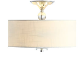 Marc Two-Light Semi-Flush Mount Ceiling Fixture - Chrome