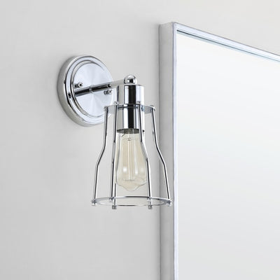 Evelyn Single-Light Bathroom Wall Sconce - Chrome