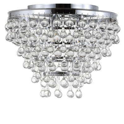 Toronto Three-Light Flush Mount Ceiling Fixture - Chrome