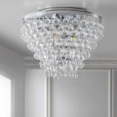 Toronto Three-Light Flush Mount Ceiling Fixture - Chrome