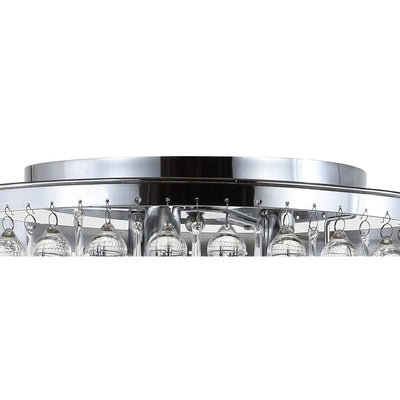 Toronto Three-Light Flush Mount Ceiling Fixture - Chrome