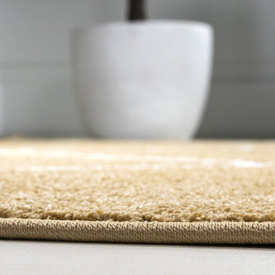 Cole Minimalist Diamond Trellis 120"L x 24"W Runner Rug - Gold/White