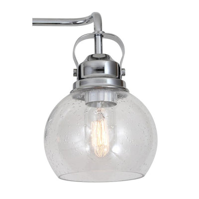 Shirley Four-Light Bathroom Vanity Fixture - Chrome and Clear