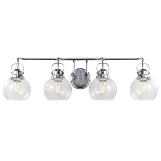 Shirley Four-Light Bathroom Vanity Fixture - Chrome and Clear