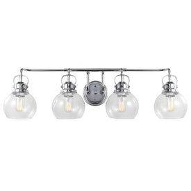 Shirley Four-Light Bathroom Vanity Fixture - Chrome and Clear