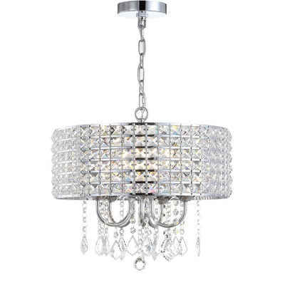 Reese Five-Light LED Drum Pendant - Chrome
