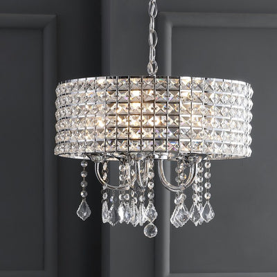 Reese Five-Light LED Drum Pendant - Chrome