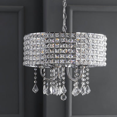 Reese Five-Light LED Drum Pendant - Chrome