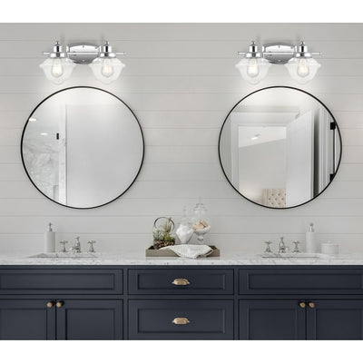 Orleans Two-Light LED Bathroom Vanity Fixture - Chrome