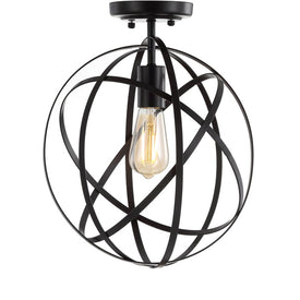 Alma Single-Light Flush Mount Ceiling Fixture - Oil Rubbed Bronze