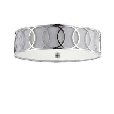 Aubrey Three-Light Flush Mount Ceiling Fixture - Chrome