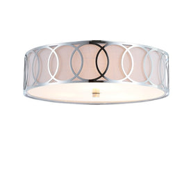 Aubrey Three-Light Flush Mount Ceiling Fixture - Chrome