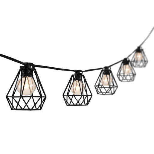 Shaiky 10 ft. Ten-Light Indoor/Outdoor String Light - Black