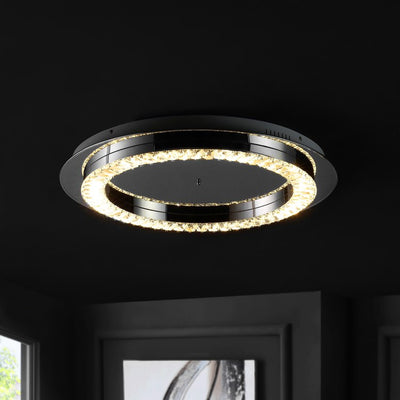 Cristal 24" Flush Mount Ceiling Fixture - Chrome