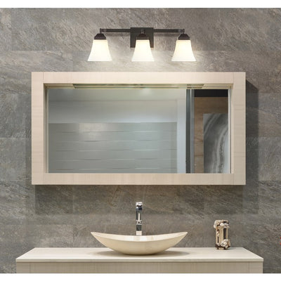 Staunton Three-Light Bathroom Vanity Fixture - Oil Rubbed Bronze