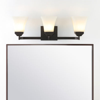 Staunton Three-Light Bathroom Vanity Fixture - Oil Rubbed Bronze
