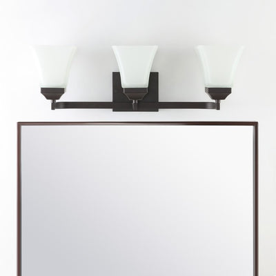 Staunton Three-Light Bathroom Vanity Fixture - Oil Rubbed Bronze