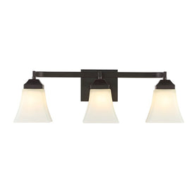 Staunton Three-Light Bathroom Vanity Fixture - Oil Rubbed Bronze