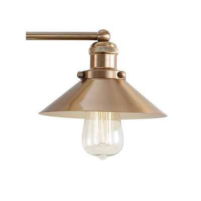 August Three-Light Bathroom Vanity Fixture - Brass Gold