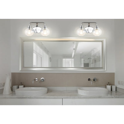 Sandrine Two-Light LED Bathroom Vanity Fixture - Chrome