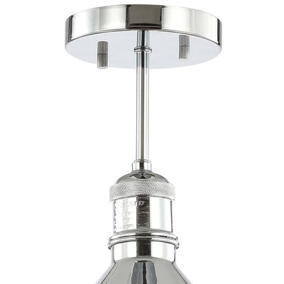 Nick Single-Light Semi-Flush Mount Ceiling Fixture - Chrome