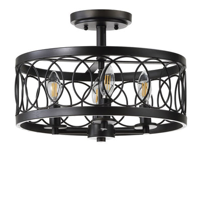 Sylvain Four-Light Semi-Flush Mount Ceiling Fixture - Oil Rubbed Bronze